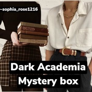 Dark academia style mystery box